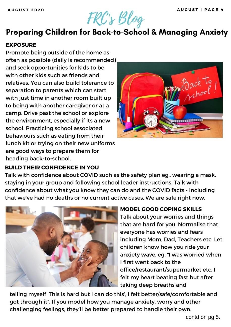 Preparing Children for Back-to-School & Managing Anxiety